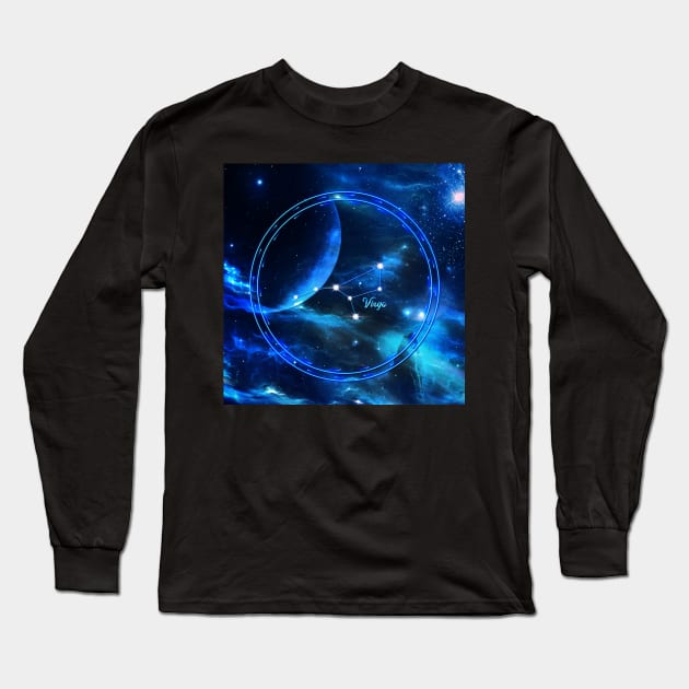 Zodiac constellation virgo Long Sleeve T-Shirt by Nicky2342